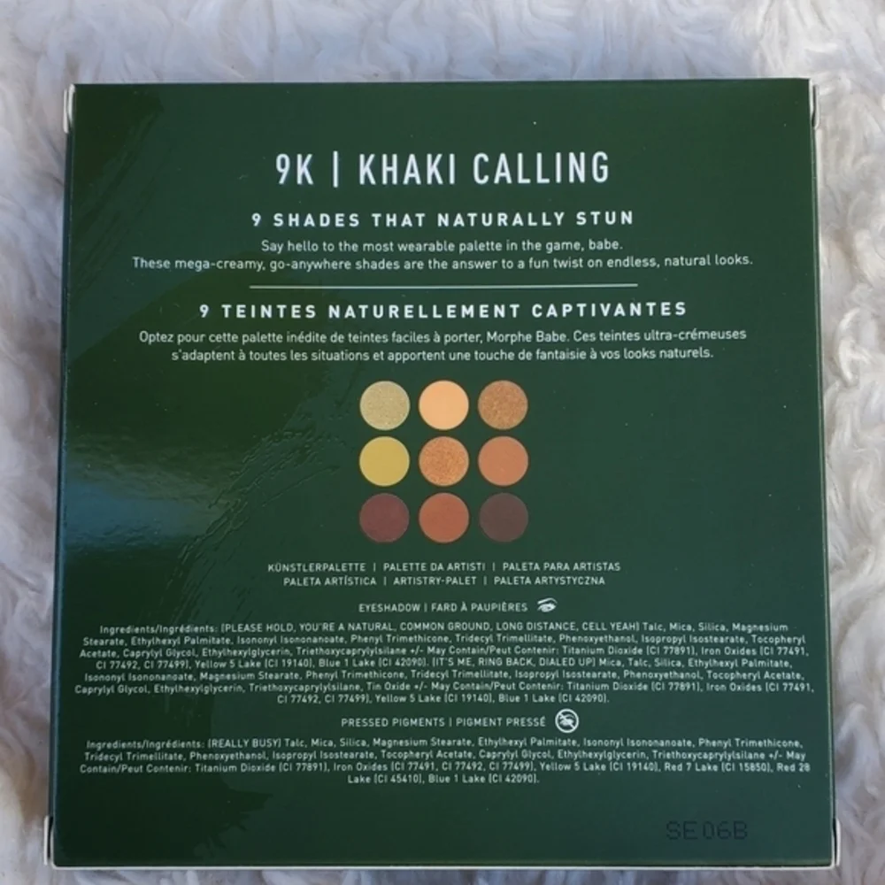 Morphe khaki Calling 9K‎ palette